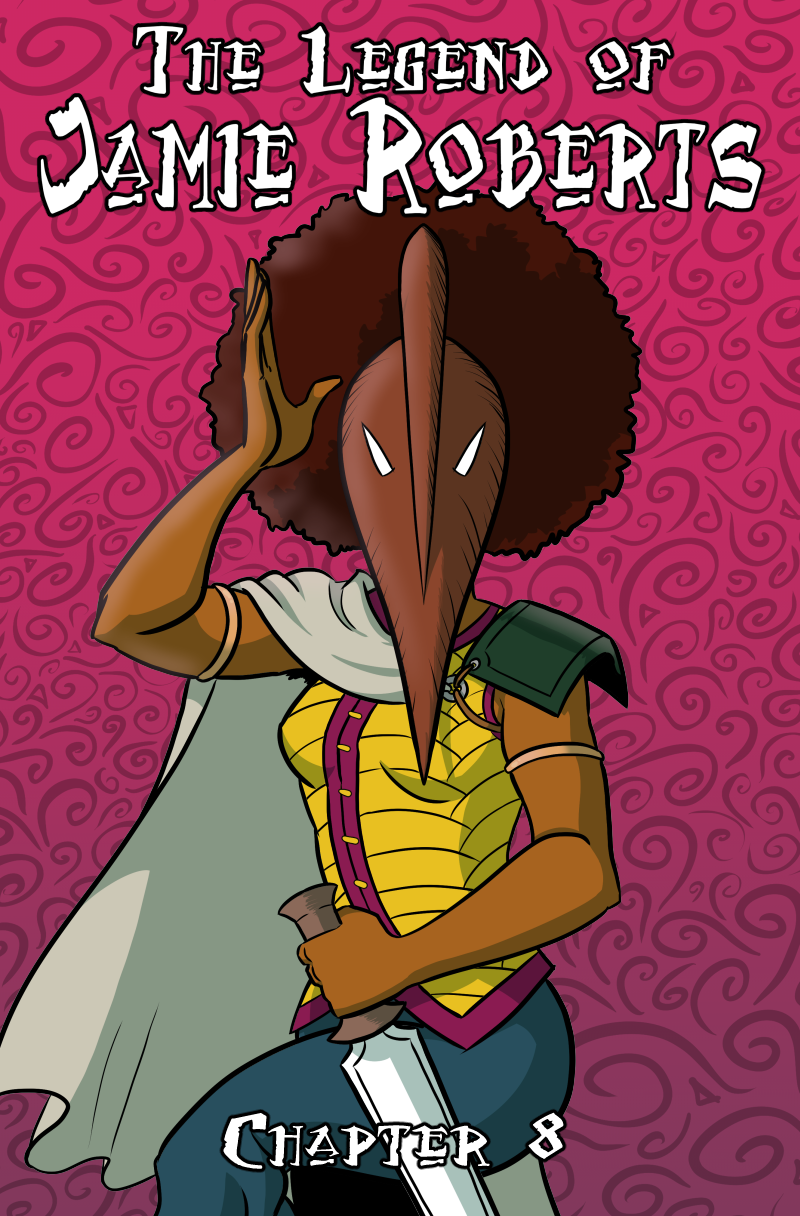 the legend of jamie roberts lgbtq genderqueer pirate adventure webcomic chapter 8 cover