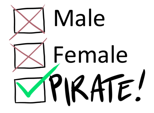 Male? No. Female? No. PIRATE! Yes!