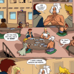 In this page of The Legend of Jamie Roberts, Odinon gives Jamie and friends a new quest