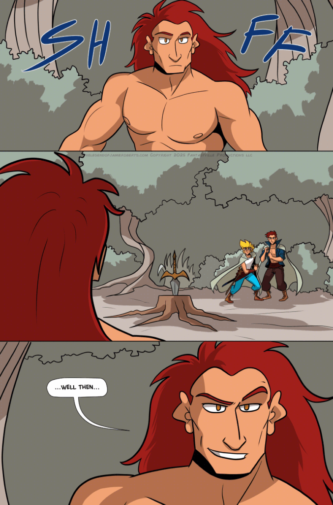 In this page of The Legend of Jamie Roberts, Ranki returns!